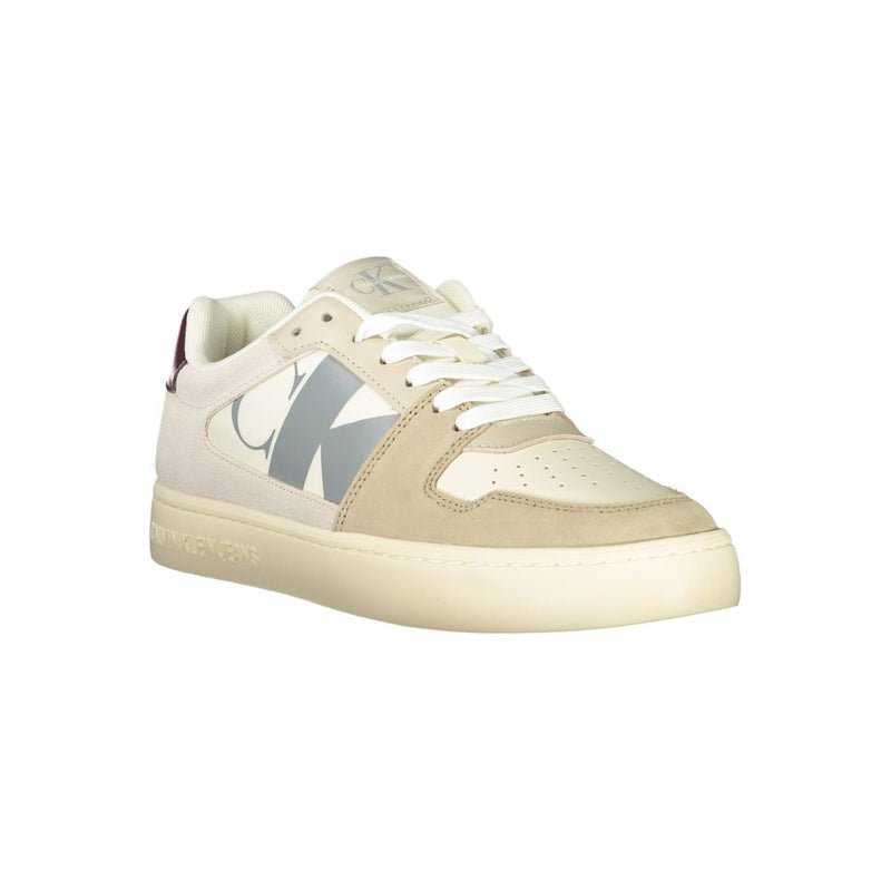 Calvin Klein Athletic Sneaker — Beige Polyurethane