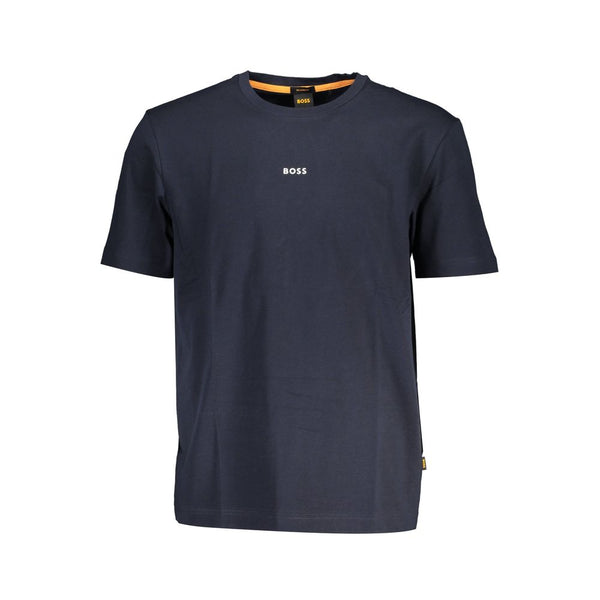 Hugo Boss Crew Neck T-Shirt — Blue Organic Cotton