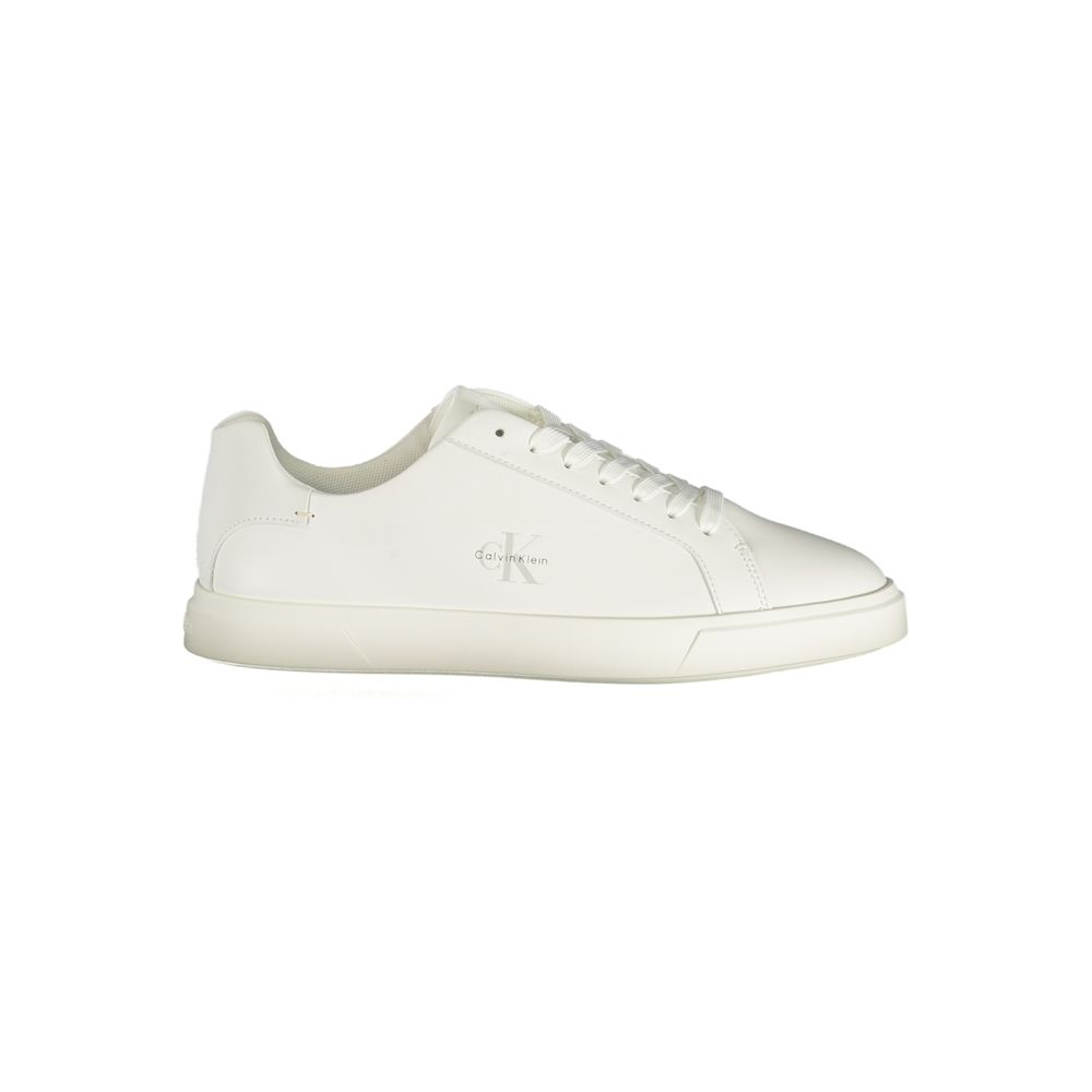 Calvin Klein Low-Top Sneaker — White Polyurethane