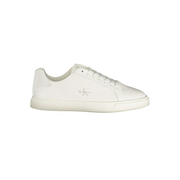 Calvin Klein Low-Top Sneaker — White Polyurethane