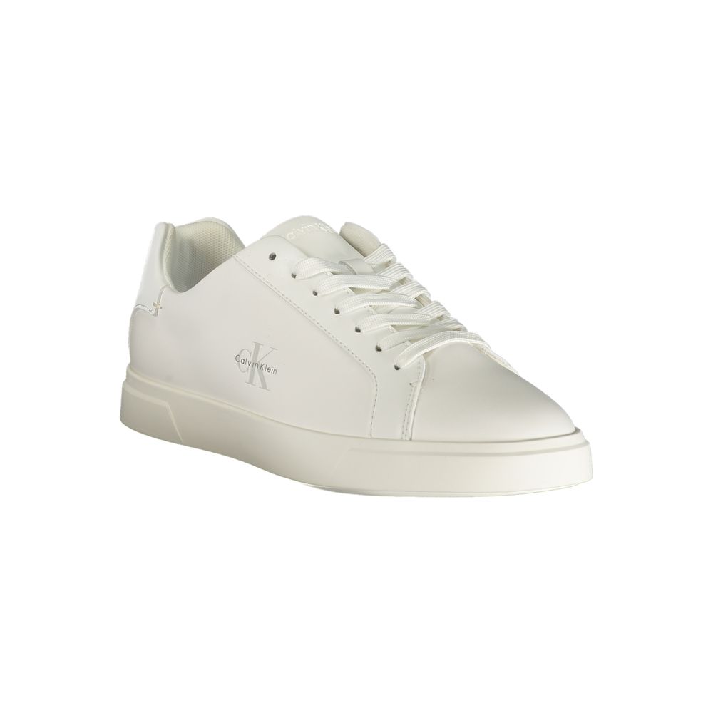 Calvin Klein Low-Top Sneaker — White Polyurethane
