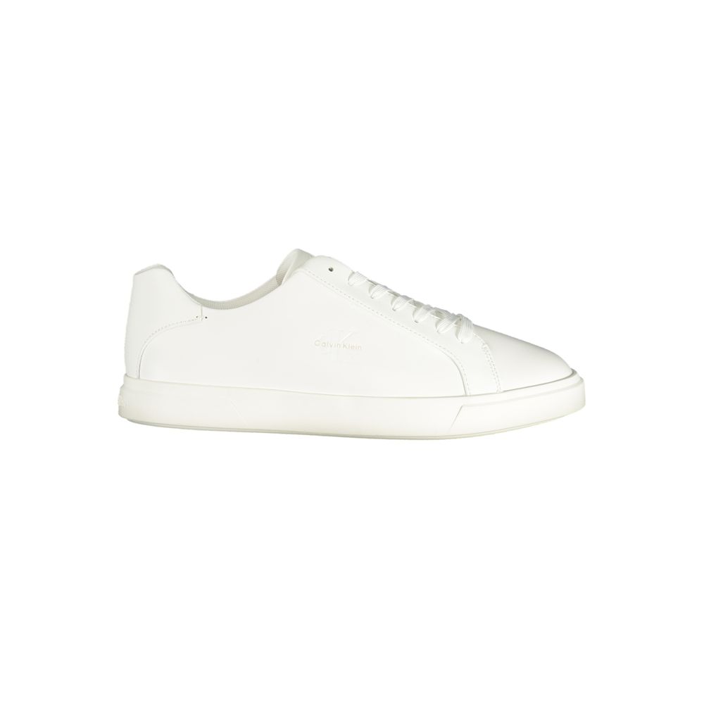 Calvin Klein Low-Top Sneaker — White Polyurethane