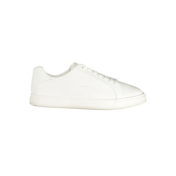 Calvin Klein Low-Top Sneaker — White Polyurethane