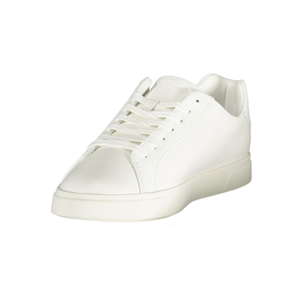 Calvin Klein Low-Top Sneaker — White Polyurethane