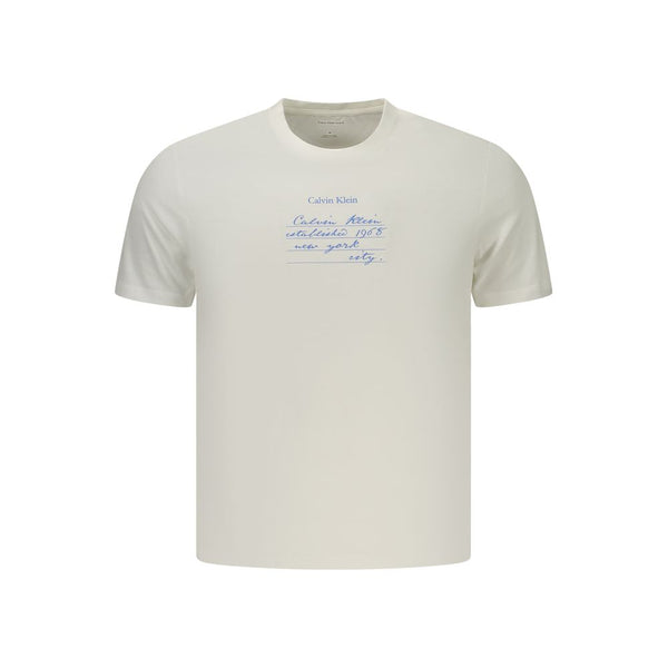 Calvin Klein Crew Neck T-Shirt — White Cotton