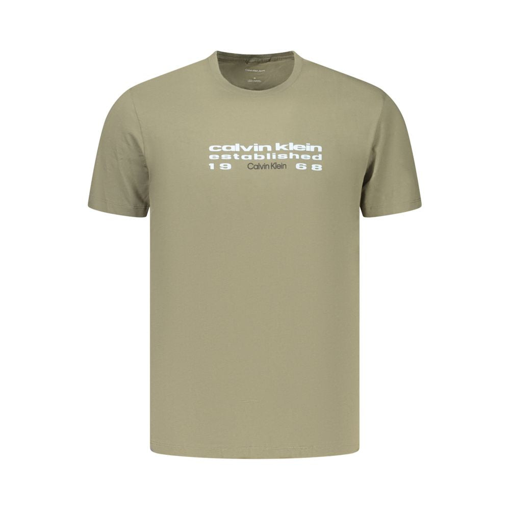 Calvin Klein Crew Neck T-Shirt — Green Cotton
