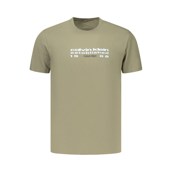 Calvin Klein Crew Neck T-Shirt — Green Cotton
