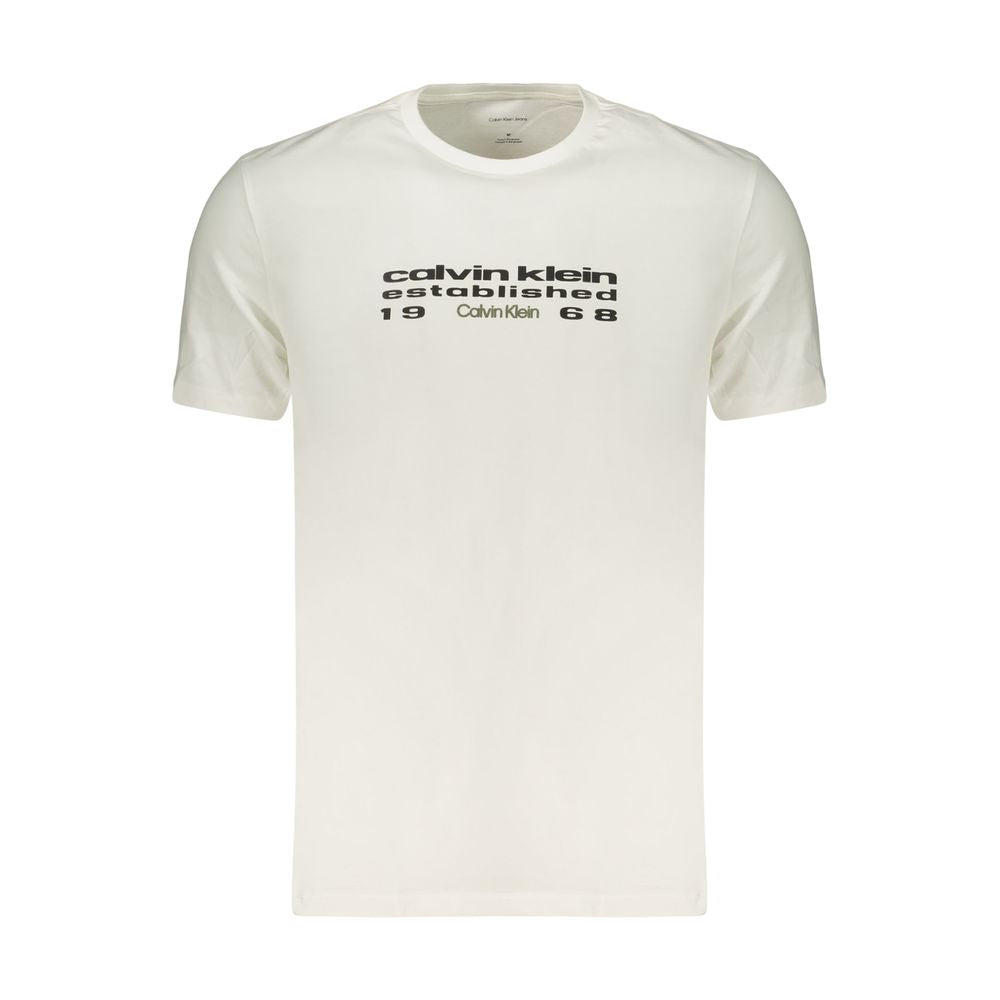 Calvin Klein Crew Neck T-Shirt — White Cotton
