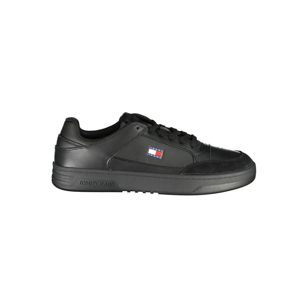 Tommy Hilfiger Sneaker — Black Polyurethane & Leather