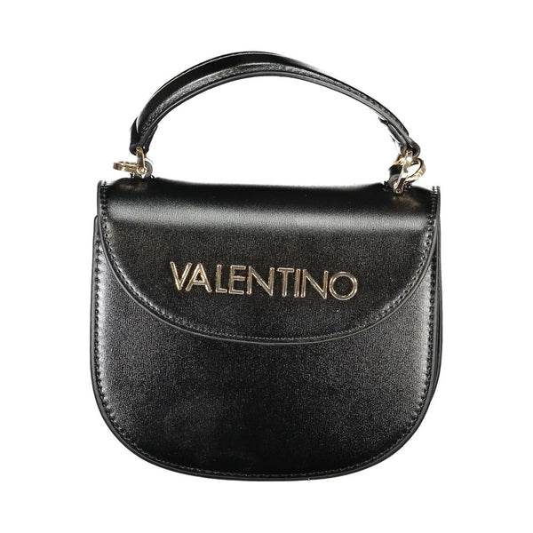 Mario Valentino Bag — Black Polyurethane, Handle and Shoulder Strap