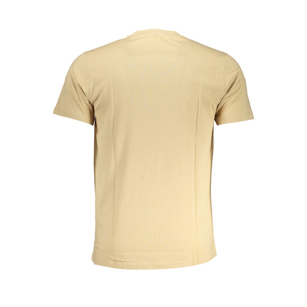 Cavalli Class Crew Neck T-Shirt — Beige Cotton