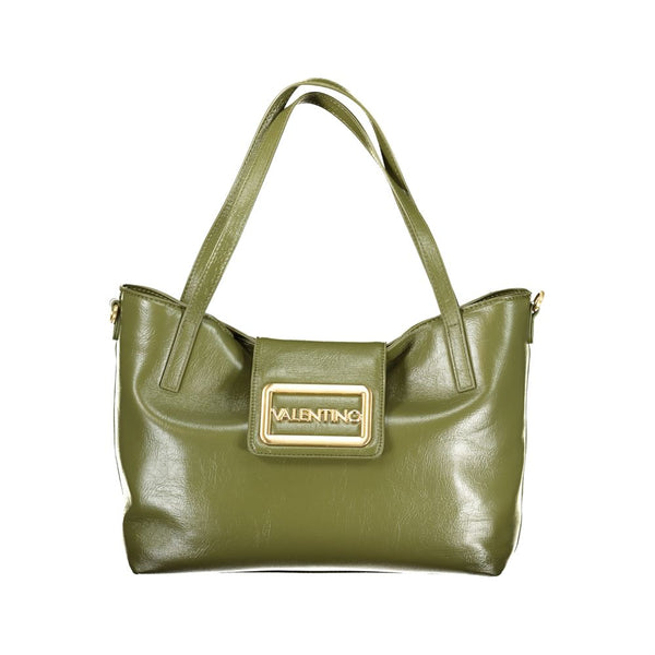 Mario Valentino Bag — Green Polyurethane, Adjustable Strap