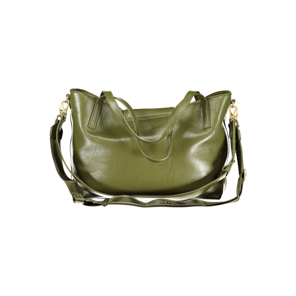 Mario Valentino Bag — Green Polyurethane, Adjustable Strap