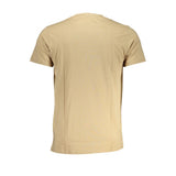 Cavalli Class Crew Neck T-Shirt — Beige Cotton