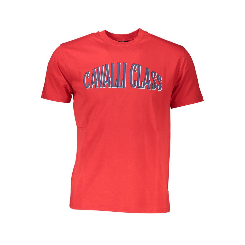 Cavalli Class Men's T-Shirt — Red Cotton