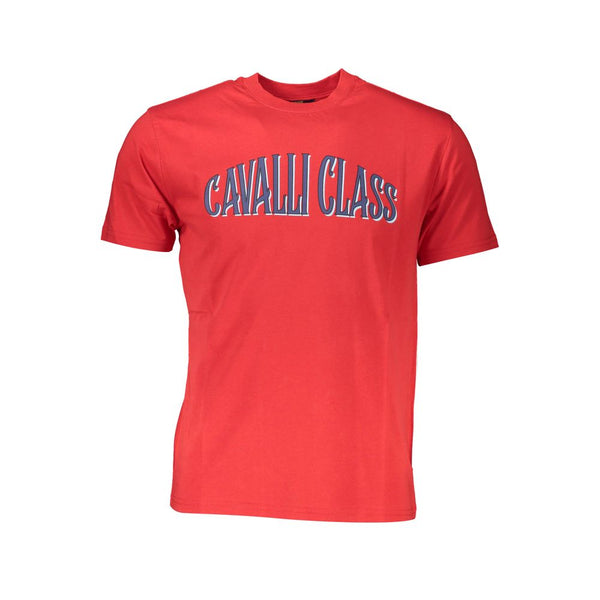 Cavalli Class Men's T-Shirt — Red Cotton