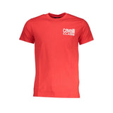 Cavalli Class Crew Neck T-Shirt — Red Cotton
