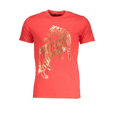 Cavalli Class Crew Neck T-Shirt — Red Cotton