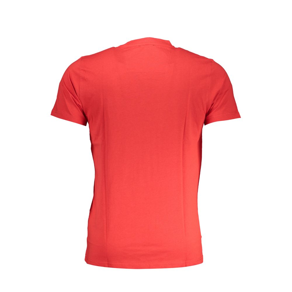 Cavalli Class Crew Neck T-Shirt — Red Cotton
