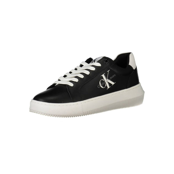 Calvin Klein Leather Sneaker — Black