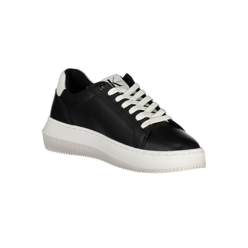 Calvin Klein Leather Sneaker — Black