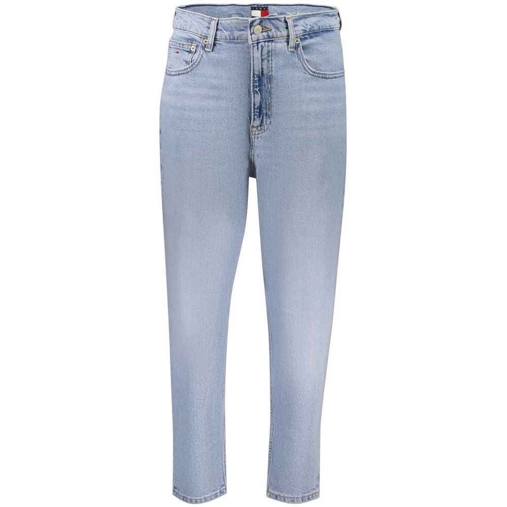 Tommy Hilfiger High-Waisted Mom Jeans — Blue Cotton