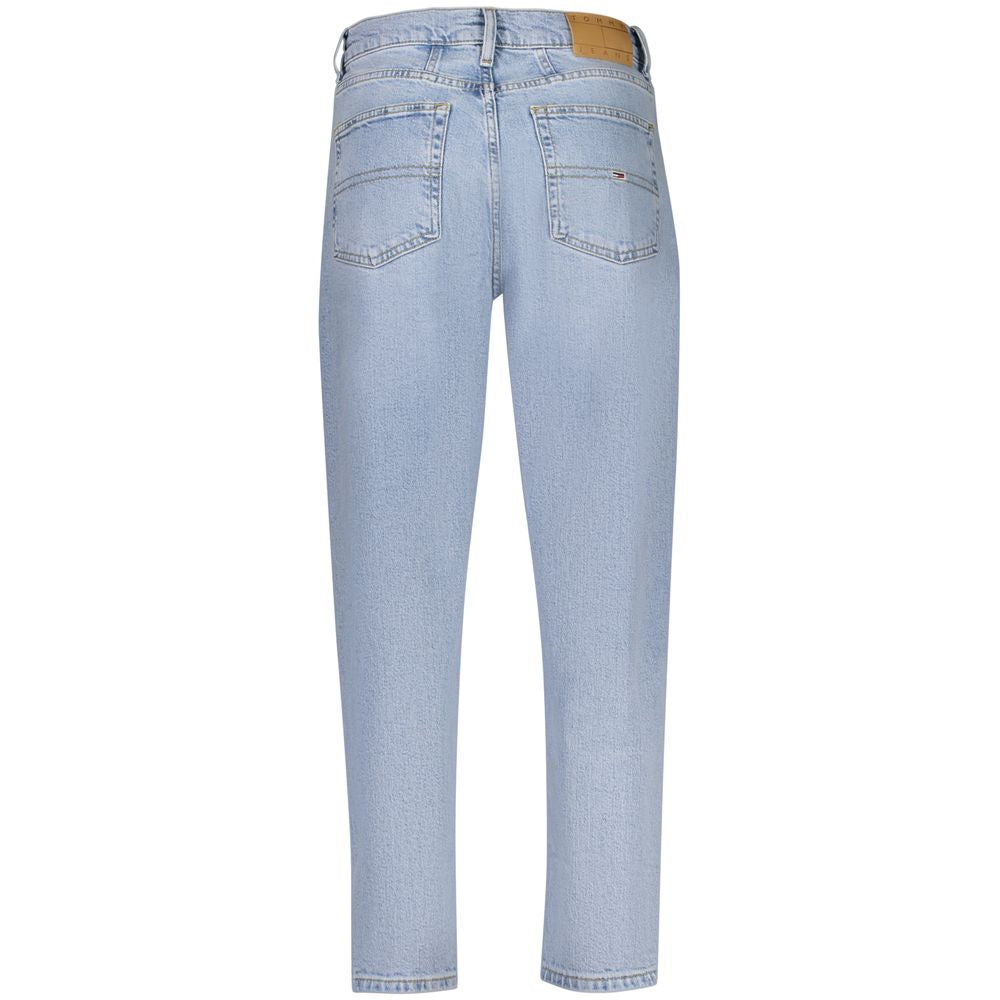 Tommy Hilfiger High-Waisted Mom Jeans — Blue Cotton