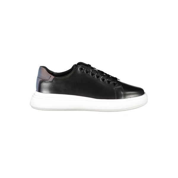 Calvin Klein Low-Top Sneaker — Black Leather