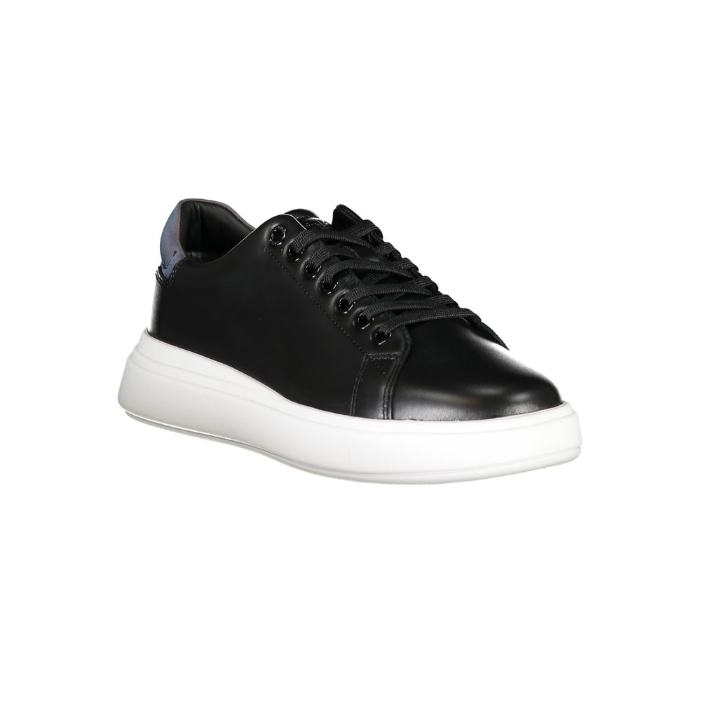 Calvin Klein Low-Top Sneaker — Black Leather