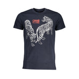 Cavalli Class Crew Neck T-Shirt — Blue Cotton
