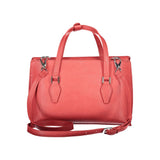 Mario Valentino Bag — Red Polyurethane, Handles and Shoulder Strap