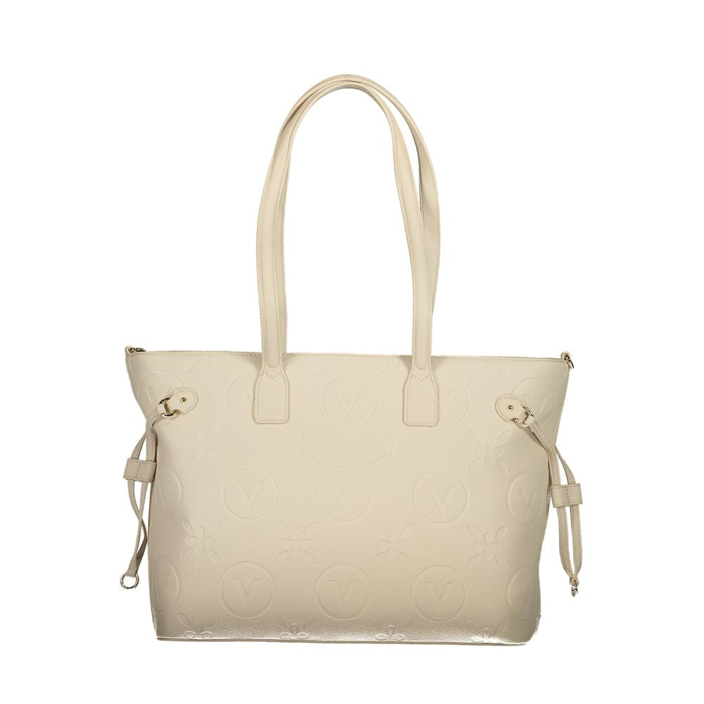Mario Valentino Bag — Beige Polyurethane, Adjustable Straps