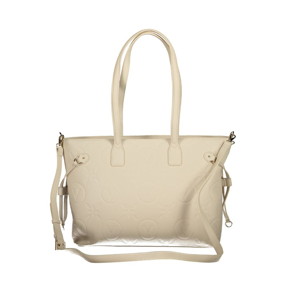 Mario Valentino Bag — Beige Polyurethane, Adjustable Straps