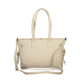 Mario Valentino Bag — Beige Polyurethane, Adjustable Straps