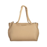 Mario Valentino Bag — Beige Polyurethane with Adjustable Shoulder Strap