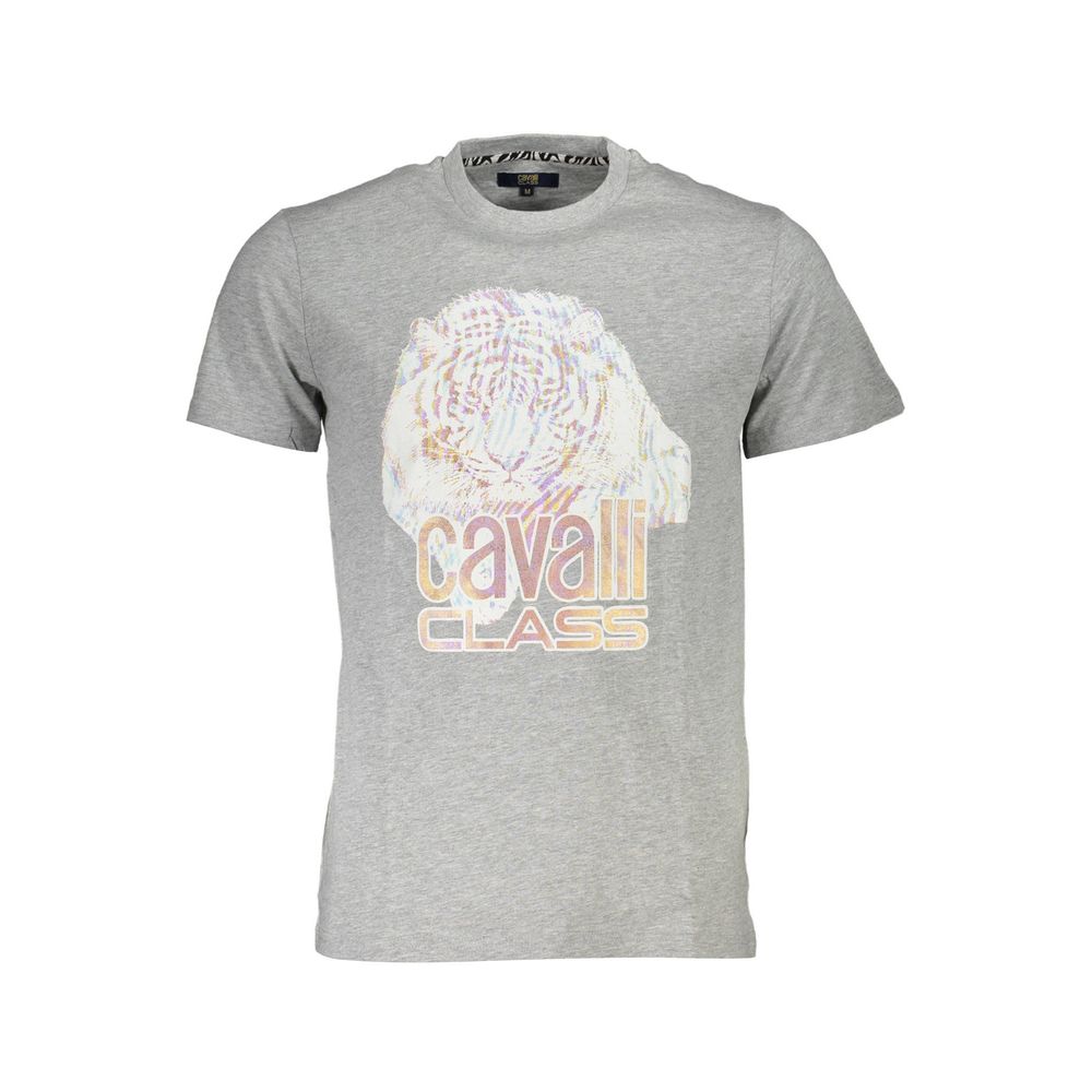 Cavalli Class Men's T-Shirt — Gray Cotton