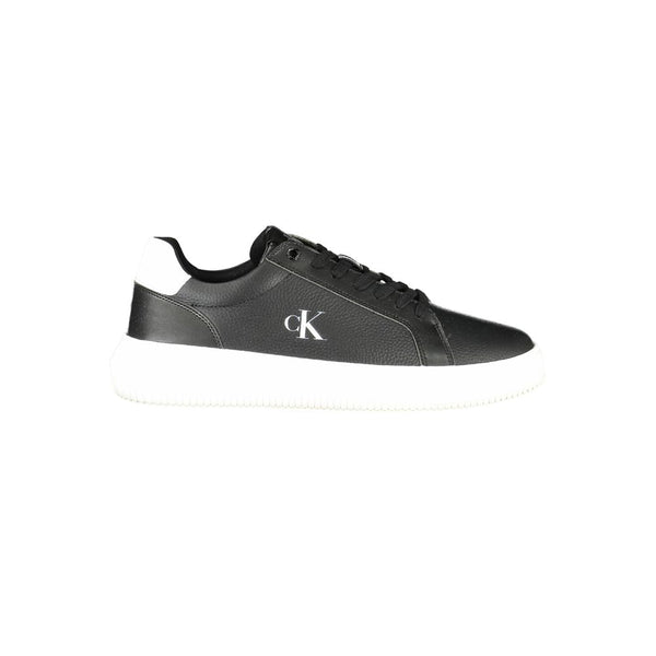 Calvin Klein Leather Sneaker — Black