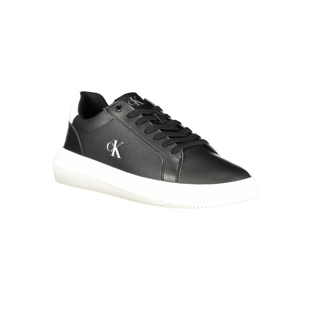 Calvin Klein Leather Sneaker — Black