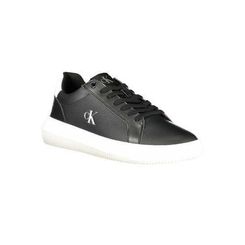 Calvin Klein Leather Sneaker — Black