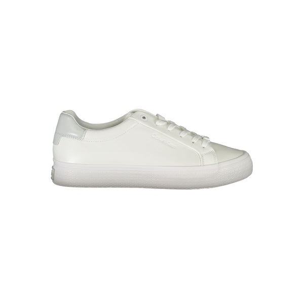 Calvin Klein Low-Top Sneaker — White Leather