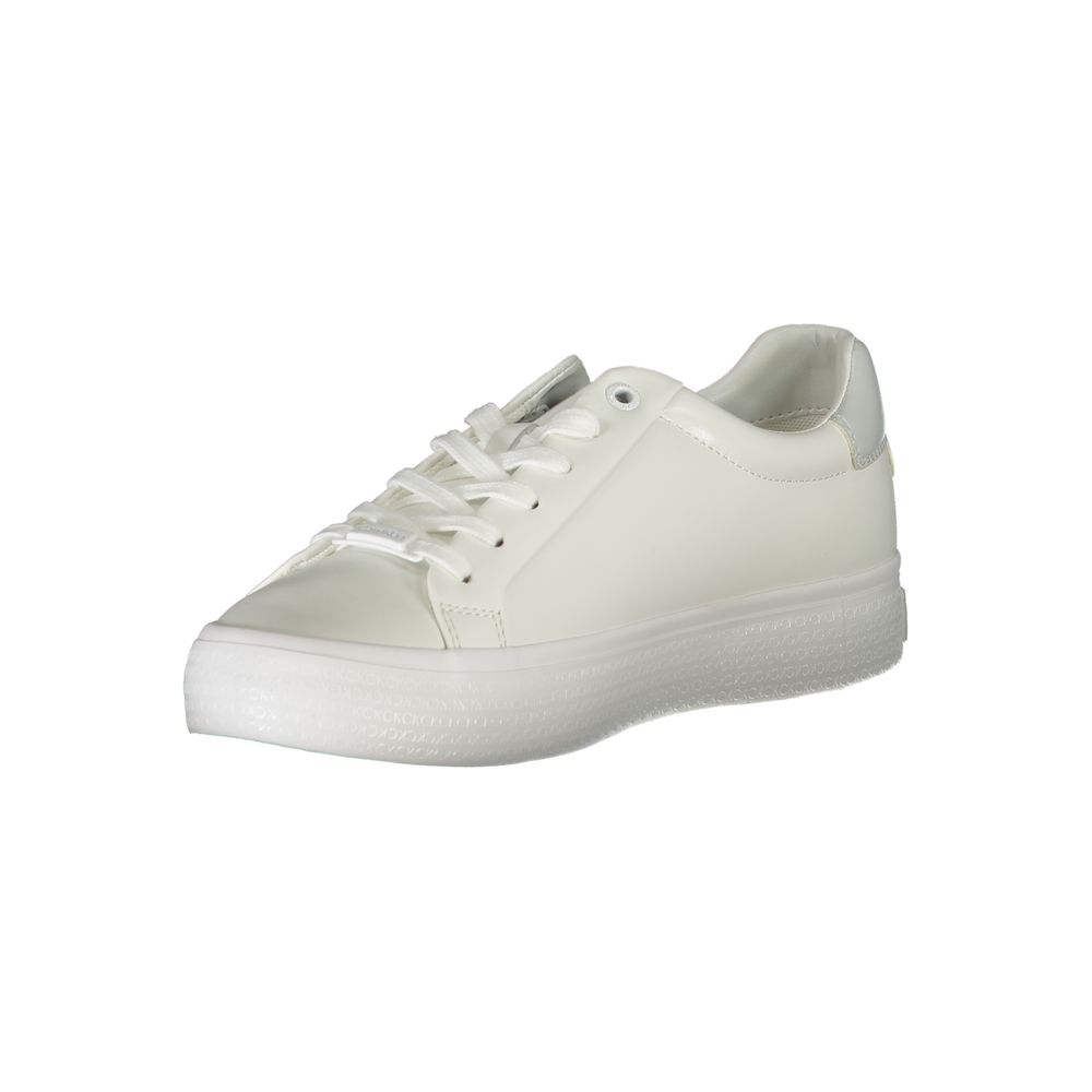 Calvin Klein Low-Top Sneaker — White Leather