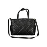 Mario Valentino Bag — Black Polyurethane, Dual Handles