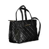 Mario Valentino Bag — Black Polyurethane, Dual Handles