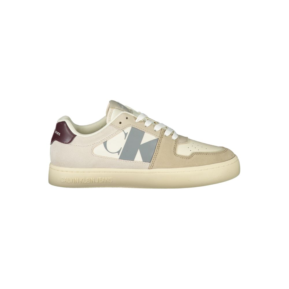 Calvin Klein Athletic Sneaker — Beige Polyurethane