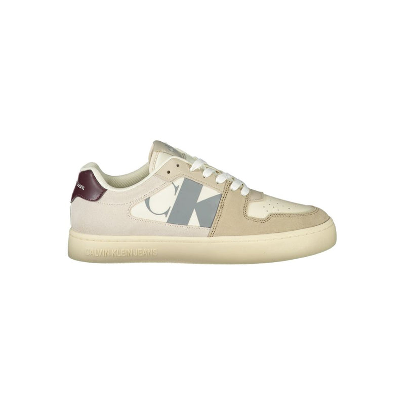 Calvin Klein Athletic Sneaker — Beige Polyurethane