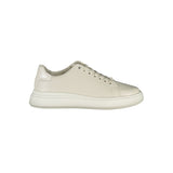Calvin Klein Leather Low-Top Sneaker — Beige