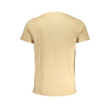 Cavalli Class Crew Neck T-Shirt — Beige Cotton