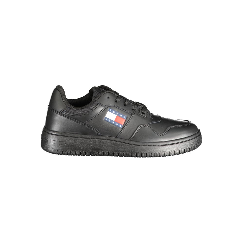 Tommy Hilfiger Athletic Sneaker — Black Leather
