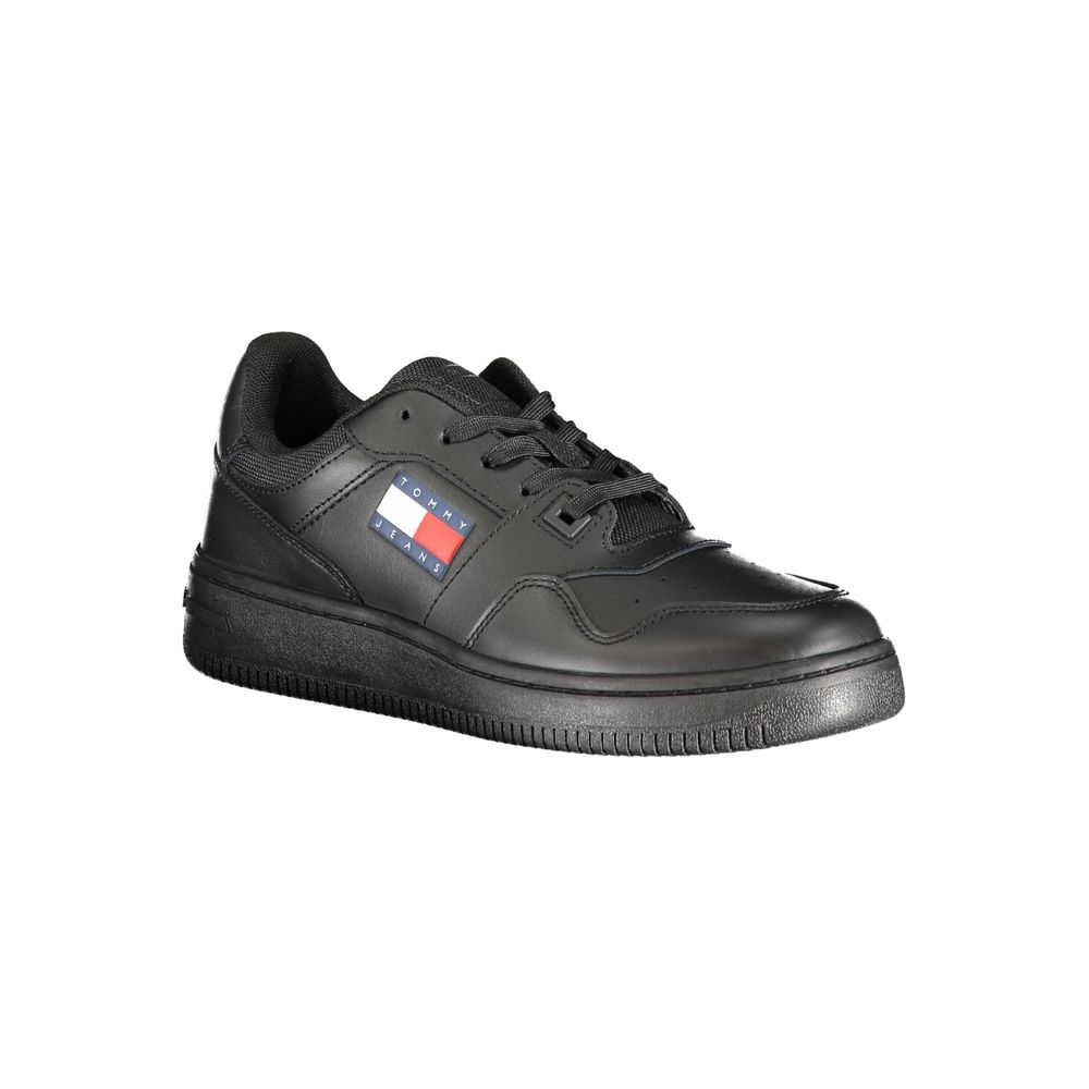 Tommy Hilfiger Athletic Sneaker — Black Leather