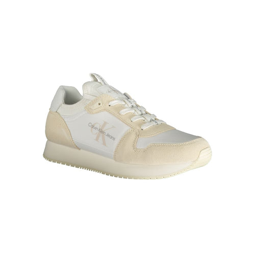Calvin Klein Men's Polyester Sneaker — White